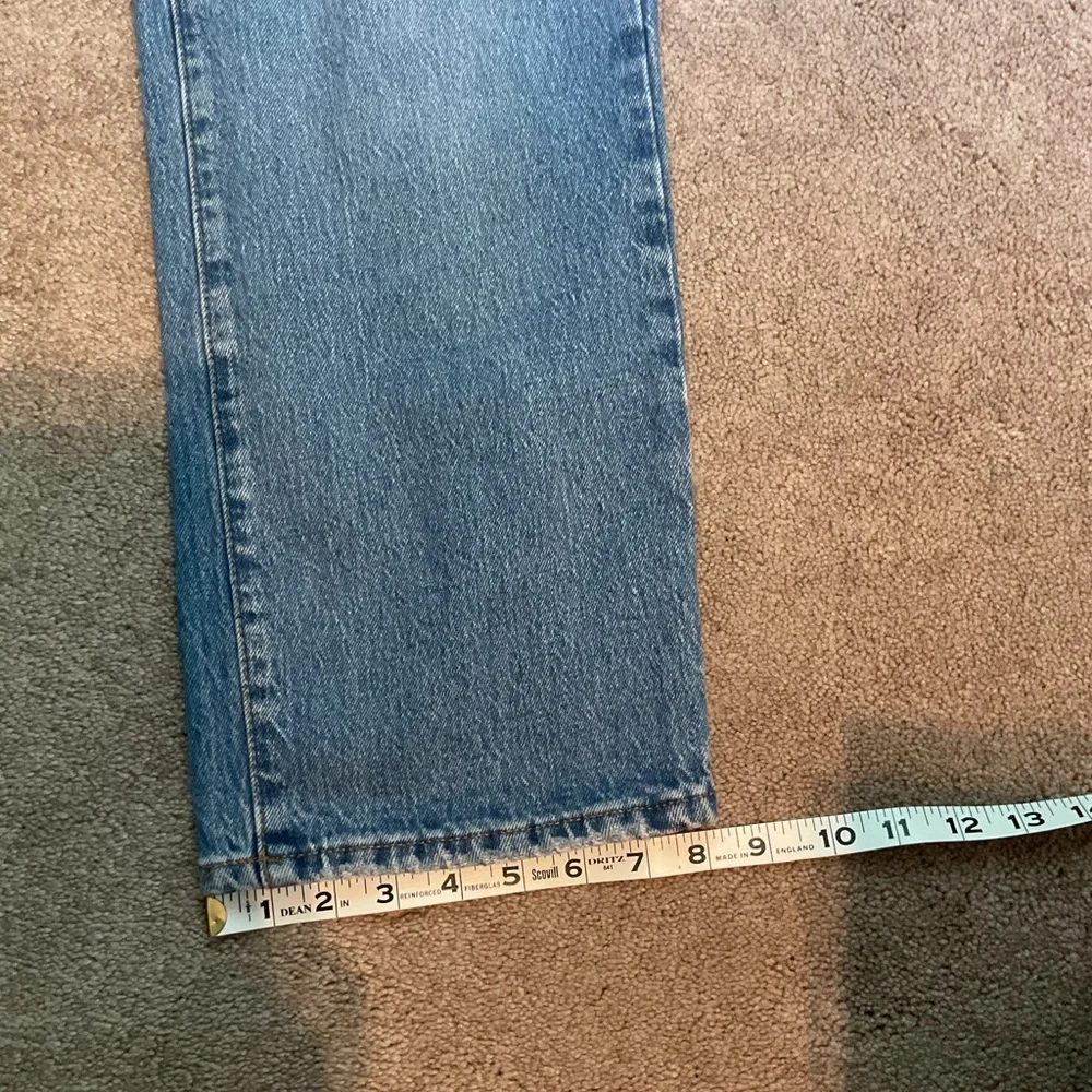 a.n.a Women's High Rise Distressed Blue Jeans